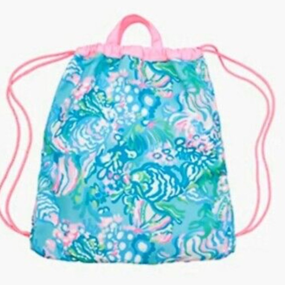 NWT Lilly Pulitzer 🌸Drawstring Backpack 🌻&Case🕶